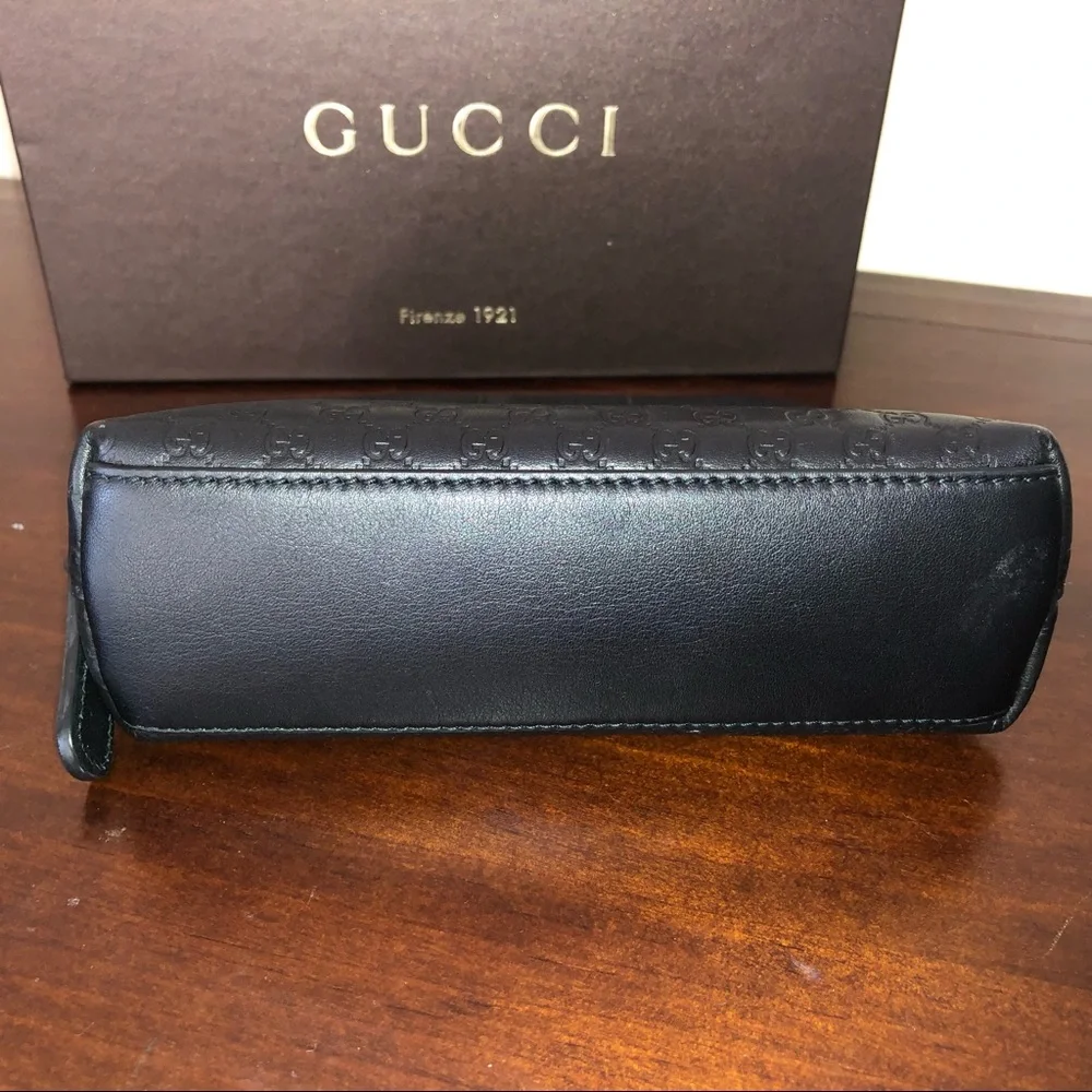 Gucci Black Guccissima Leather Cosmetic Bag - Picture 5 of 8